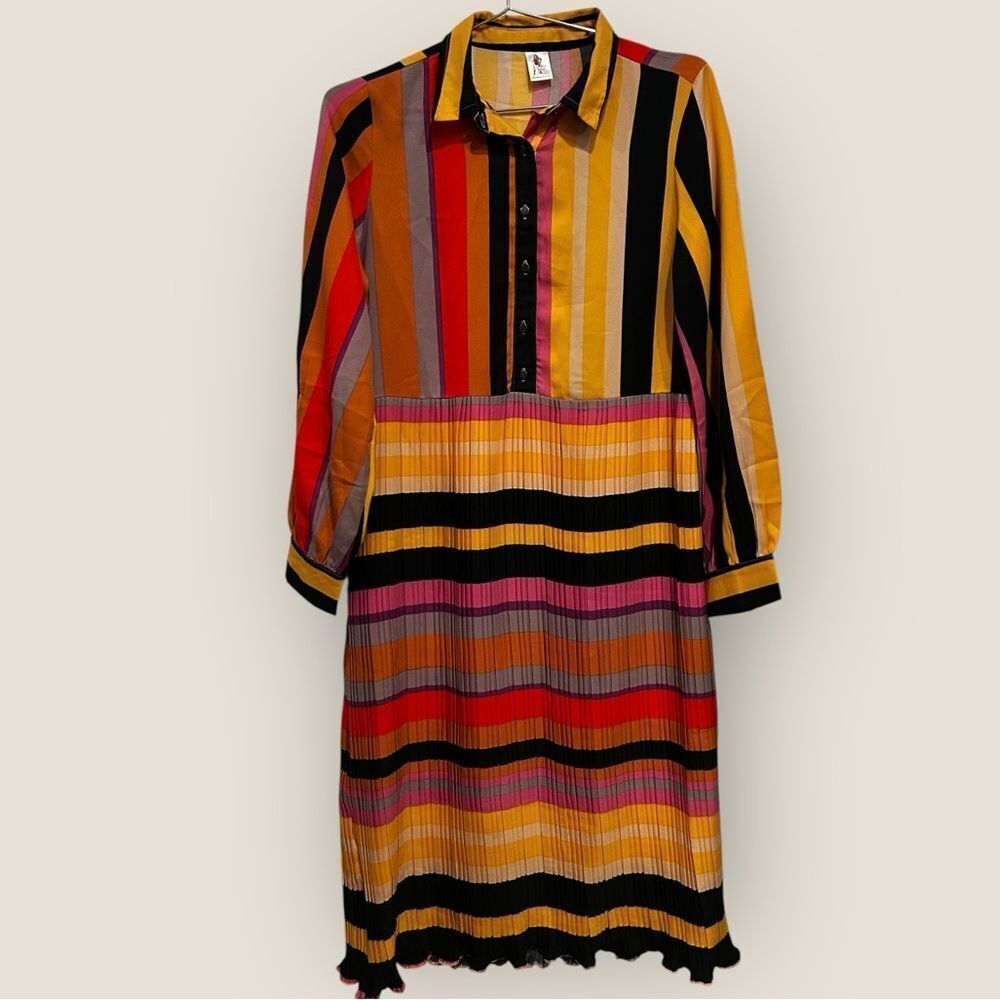 Athena Colorful Striped Long Sleeve Dress